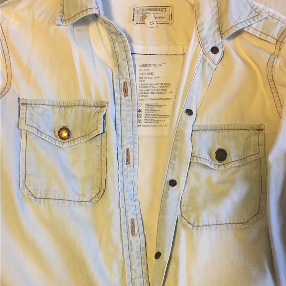 Current Elliot light denim button down